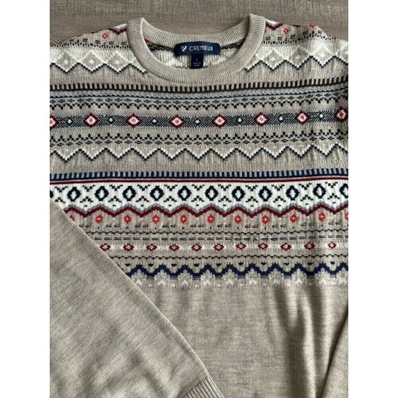 Daniel Cremieux Collection extra fine Wool Crewneck Sweater gray size large NWOT - Picture 4 of 11